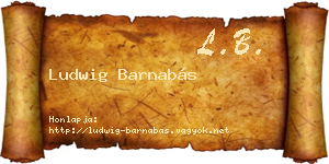 Ludwig Barnabás névjegykártya